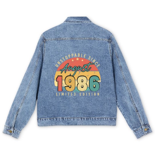 Gift Idea For August 1986 Men's Denim Jackets