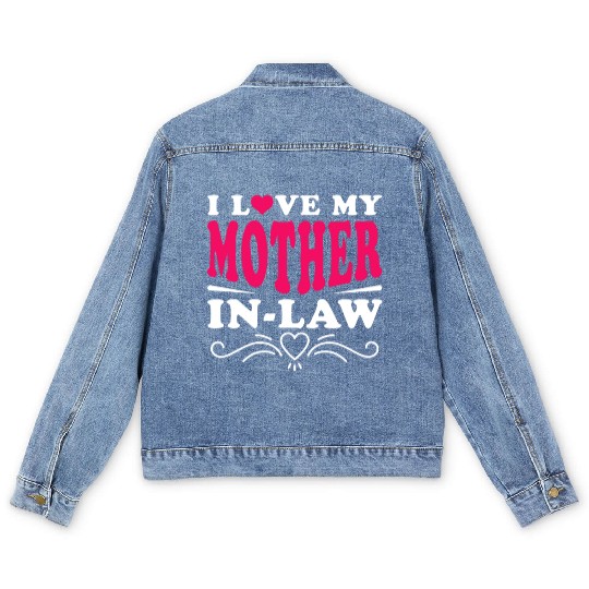 Mother-In-Law Funny Son-In-Law and Daughter-In-Law Men's Denim Jackets