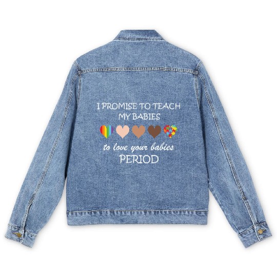 LBGT Flag Gay Pride Human Men's Denim Jackets