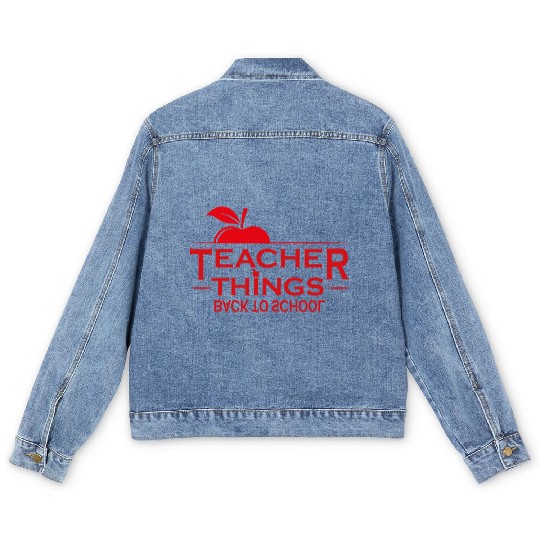 Teacher, Middle School Teacher, Elementary Teacher Men's Denim Jackets