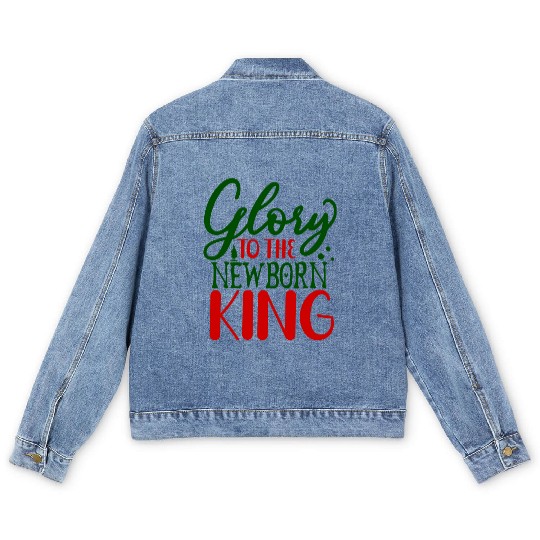 Glory To The Newborn king Men's Denim Jackets