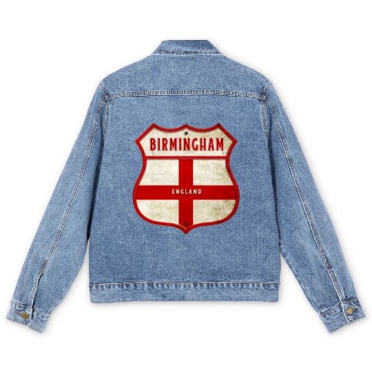 Birmingham England coat of arms Men's Denim Jackets
