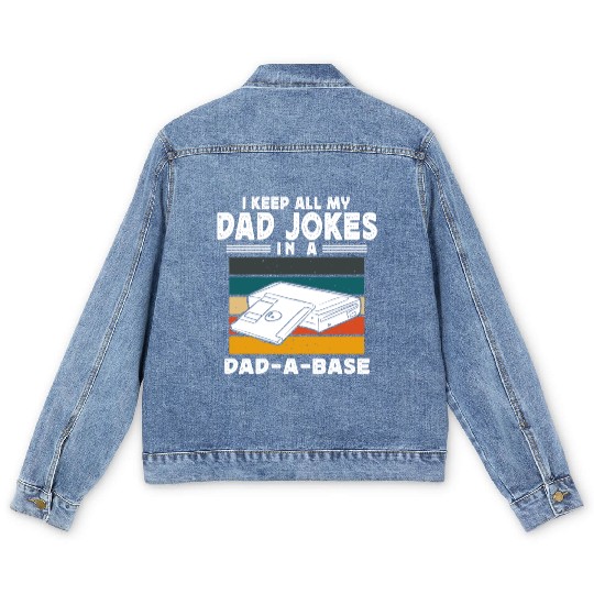 Dad Joke Data Scientist Pun Computer Science Men's Denim Jackets