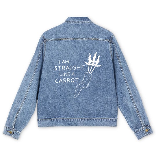 straight like a carrot - white uni II Men's Denim Jackets