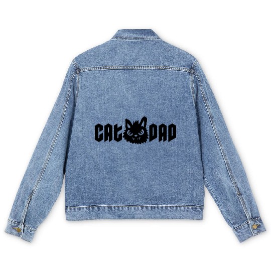 Dangerous cat dad wicked Men's Denim Jackets