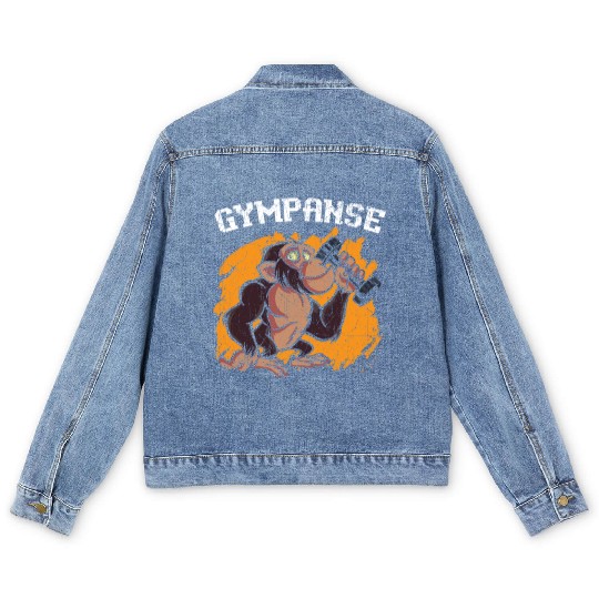 Gympanse Chimpanzee Monkey Animal Zookeeper Men's Denim Jackets