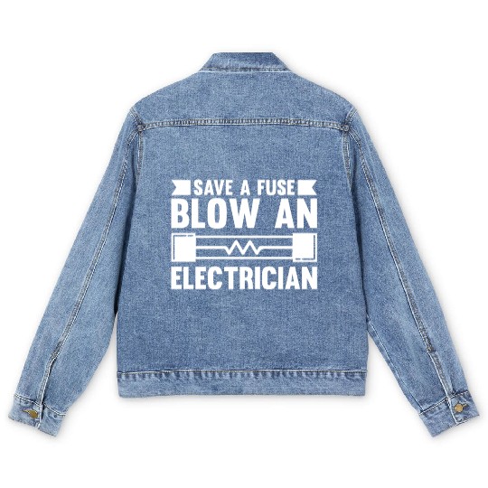 Electrician Electrical Engineer Lineman Men's Denim Jackets