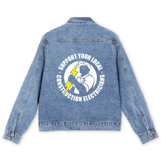 Electrician Electrical Engineer Lineman Men's Denim Jackets
