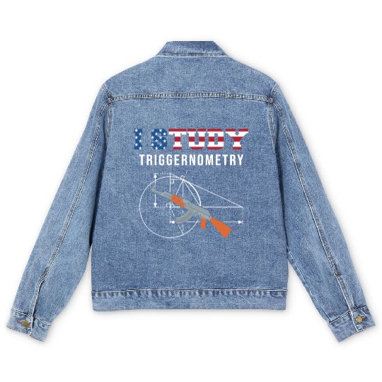 I Study Triggernometry - Gun Lover Men's Denim Jackets
