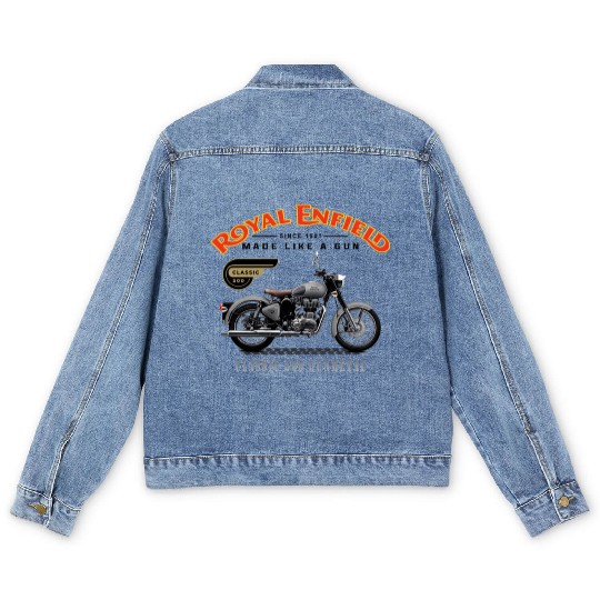 the Royal Enfield Classic 500 Gunmetal Men's Denim Jackets