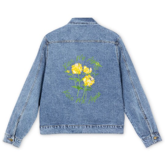 ํYellow bouquet of flowers with leaves kiss me Men's Denim Jackets