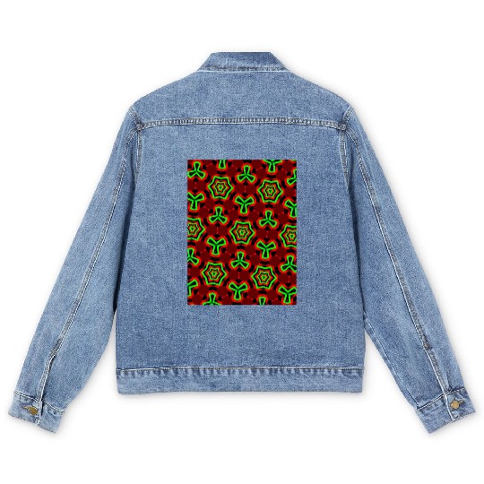 enchanting abstract seamless pattern Men's Denim Jackets