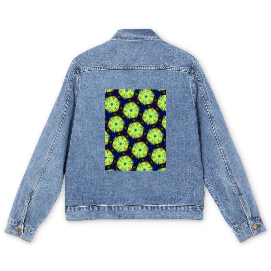 enchanting abstract seamless pattern Men's Denim Jackets