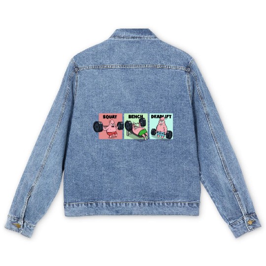 Majin Buu vs Patrick - Funny Anime Gym Men's Denim Jackets