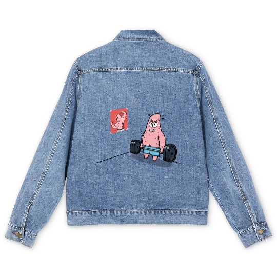 Majin Buu vs Patrick - Funny Anime Gym and Workout Men's Denim Jackets