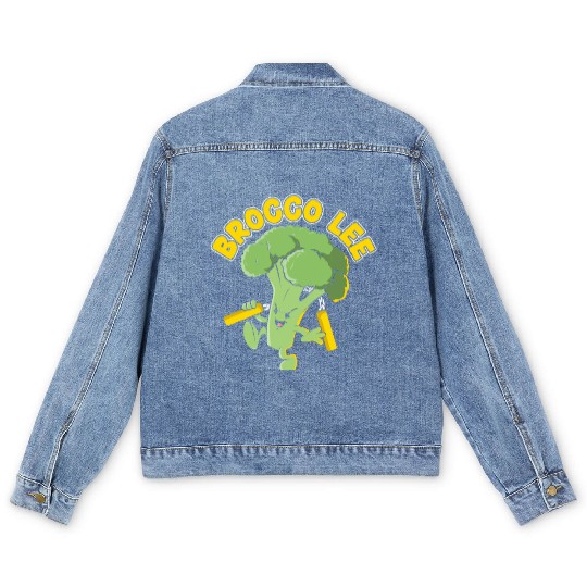 Brocco Lee Vegetable Vegetarian Vegan Broccoli Men's Denim Jackets