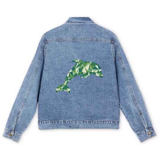 the dolphin green Men's Denim Jackets