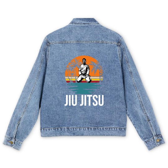 BJJ Gi Brazilian Jiu Jitsu Martial Arts Men's Denim Jackets