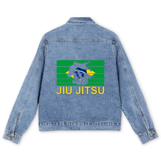 BJJ Gi Brazilian Jiu Jitsu Martial Arts Men's Denim Jackets