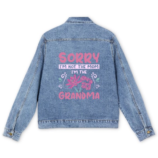 I'm not the mom I'm the grandma Men's Denim Jackets