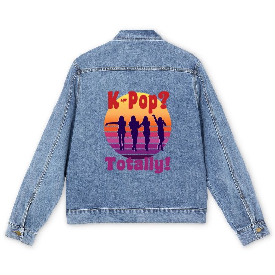 K-Pop? Totally! - Retro classic music Men's Denim Jackets