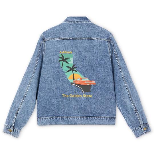 California The Golden State Men's Denim Jackets