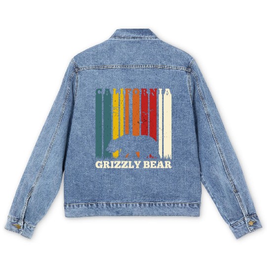 California Bear Retro Men's Denim Jackets