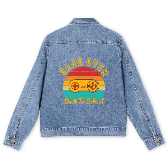 Game Over Back To School Men's Denim Jackets
