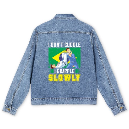 Brazilian Jiu Jitsu Sarcastic Quote MMA BJJ Men's Denim Jackets