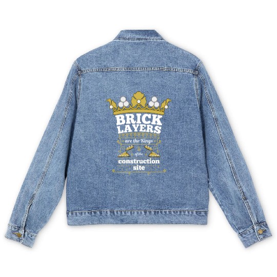 brick layers are the kings of the constuction site Men's Denim Jackets