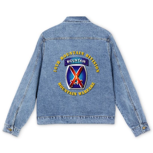 Army 10th Mountain Division SSI Men's Denim Jackets