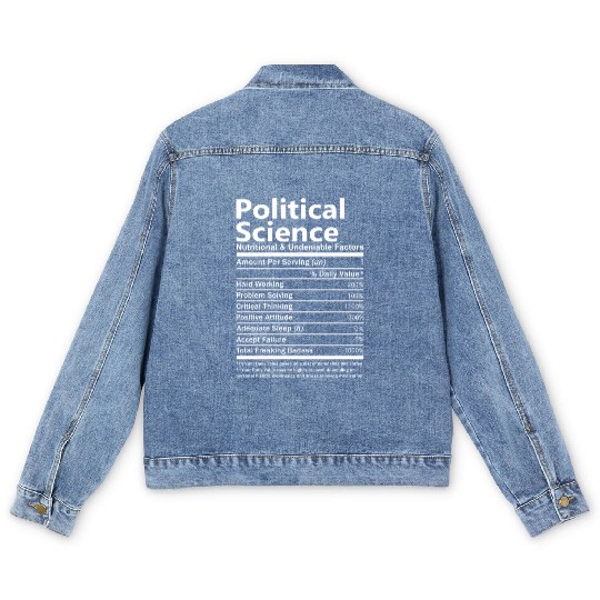 Political Science Men's Denim Jackets - Nutritional And Undeni