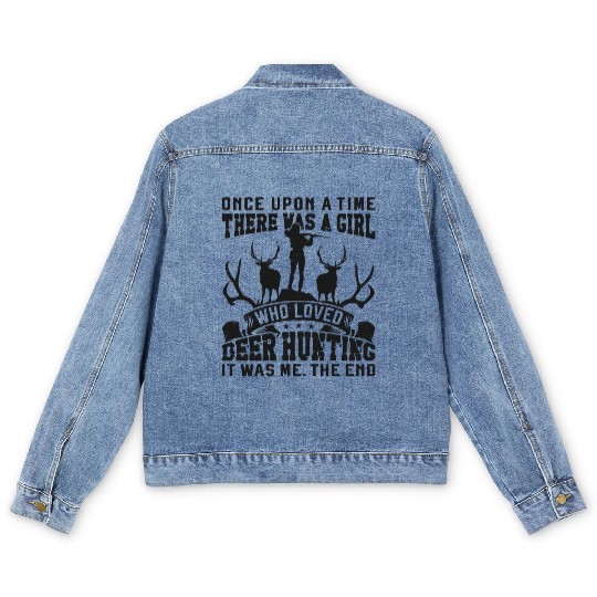 Buck Deer Hunting Hunter Girl Once Men's Denim Jackets