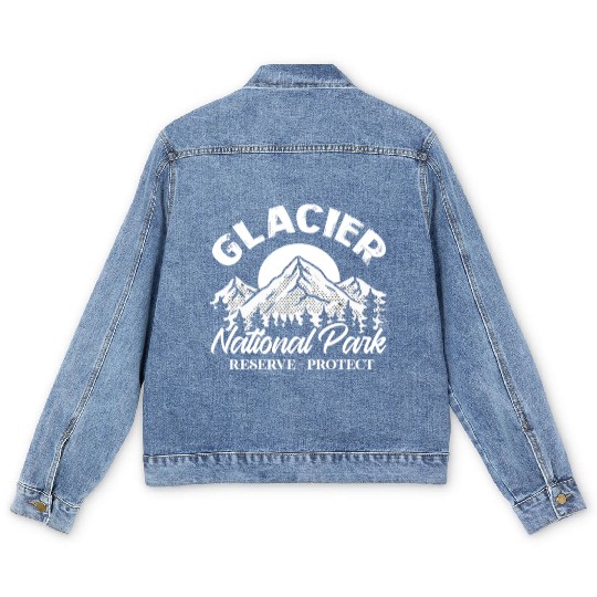Glacier National Park Reserve Protect Men's Denim Jackets