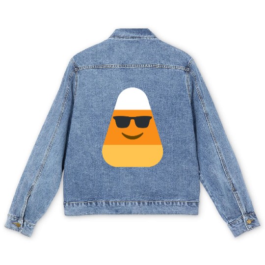 Cool Candy Corn Halloween Costume Men's Denim Jackets