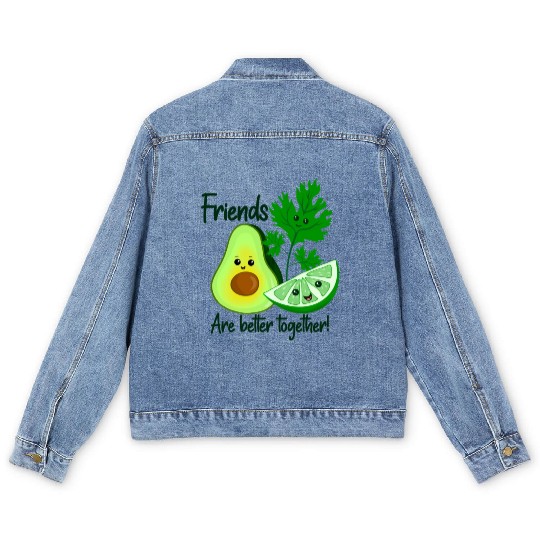 Friends Are Better Together Men's Denim Jackets