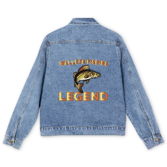 Great Walleye Fishing Legend Men's Denim Jackets