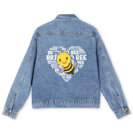 Bride To Bee Funny Engagement Future Wife Gift Men's Denim Jackets