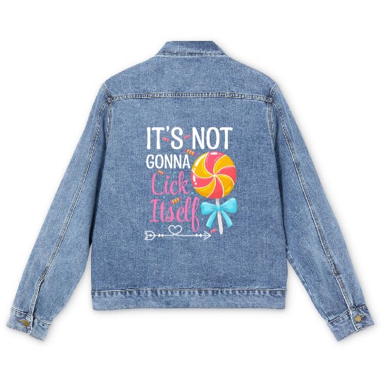 Sweet Gummy Bear Pastry Dessert Men's Denim Jackets