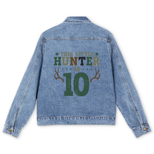 Buck Deer Hunting Hunter Kid 10th Men's Denim Jackets