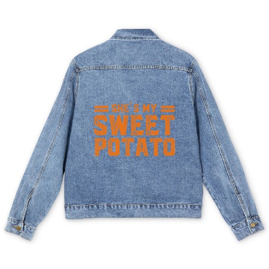 She s My Sweet Potato Men's Denim Jackets