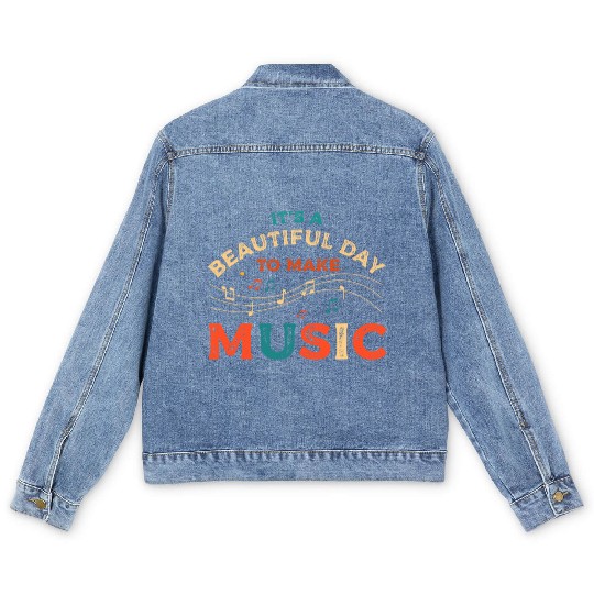 Music Teacher Musician Singer Music Lover Men's Denim Jackets
