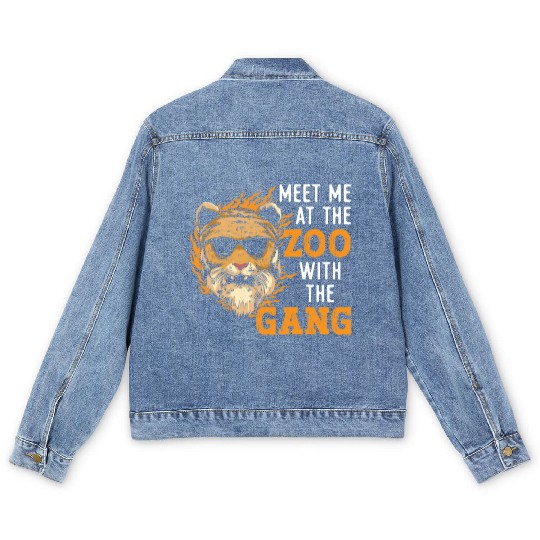 Zookeeper Animal Care Zookeeping Wildlife Nature Men's Denim Jackets
