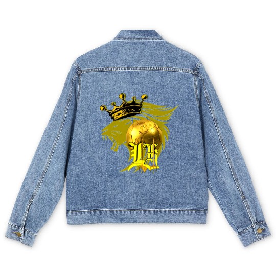 Latin King inspired "World Influencer Gold Globe" Men's Denim Jackets
