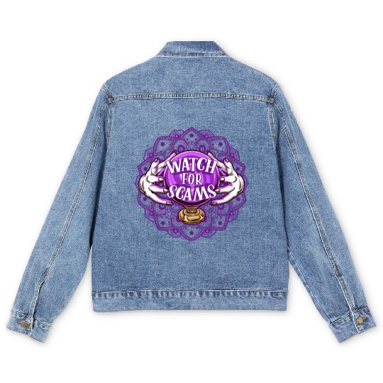 Halloween Witch Hands Witchcraft Scam Men's Denim Jackets