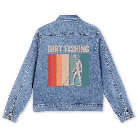 Dirt Fishing Detector Metal Detecting Detection Men's Denim Jackets