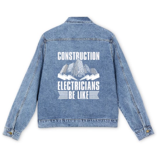 Electrician Electrical Engineer Lineman Men's Denim Jackets