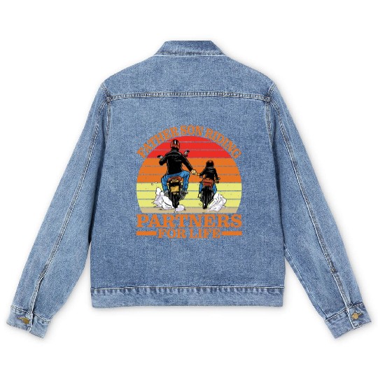 Father Son, Riding Partners For Life 4 Men's Denim Jackets