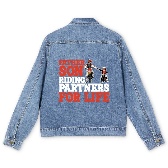 Father Son, Riding Partners For Life 3 Men's Denim Jackets