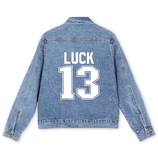 Luck 13 Jersey 13 My Lucky Number Lucky Thirteen Men's Denim Jackets